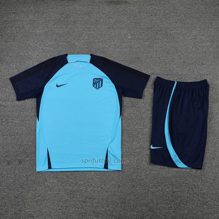 Chandal del Atletico Madrid Manga Corta 2022-2023 Azul - Pantalon Corto